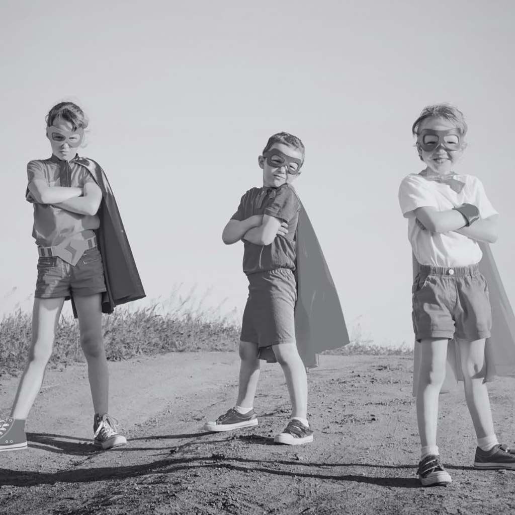 Accounting Therapy company vision graphic featuring superhero-themed ‘Super Kids’ concept, representing support, growth, and empowerment for small business owners.